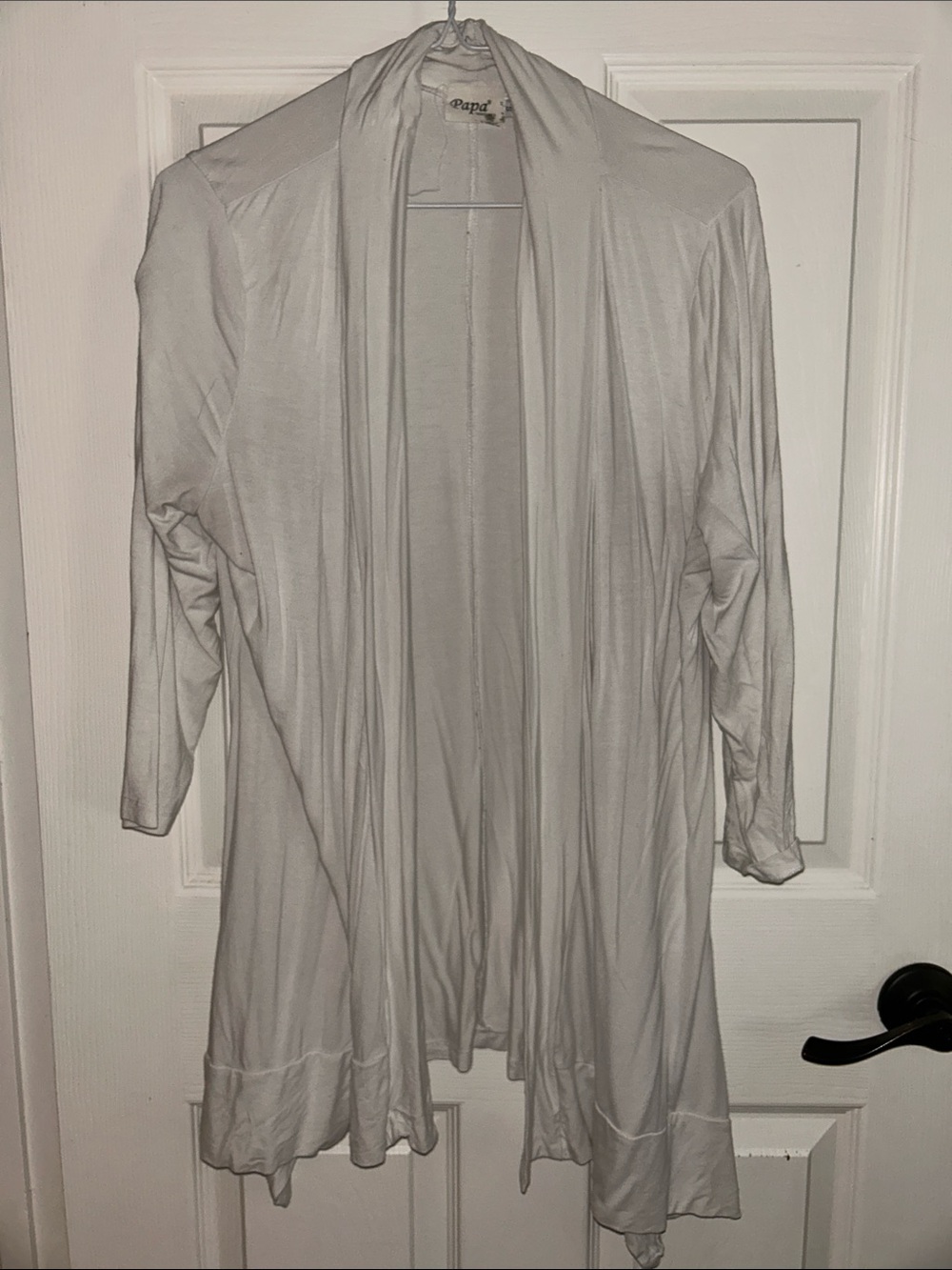 White Open-Front Draped Cardigan - Women's Lightweight Layer